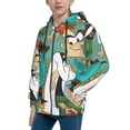 thumbnail image 2 of Phineas And Ferb Youth Sweatshirt 3D Printed Hoodie Activewear Teenager Winter Full-Zip Drawstring Jacket Coats Active Pullover Hooded Blouse For Boys Girls Large, 2 of 8