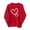 Red-17, variant on STETMN Women's Valentine T-shirt Love Letter Print Casual Sweatshirt Loose Long Sleeve Pullover Tops