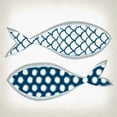 thumbnail image 2 of Venter, Tandi 20x20 White Modern Wood Framed Museum Art Print Titled - Fish Patterns II, 2 of 4