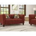 thumbnail image 2 of Roundhill Furniture Della 2-Piece Living Room Set, Sofa and Loveseat, Red, 2 of 14