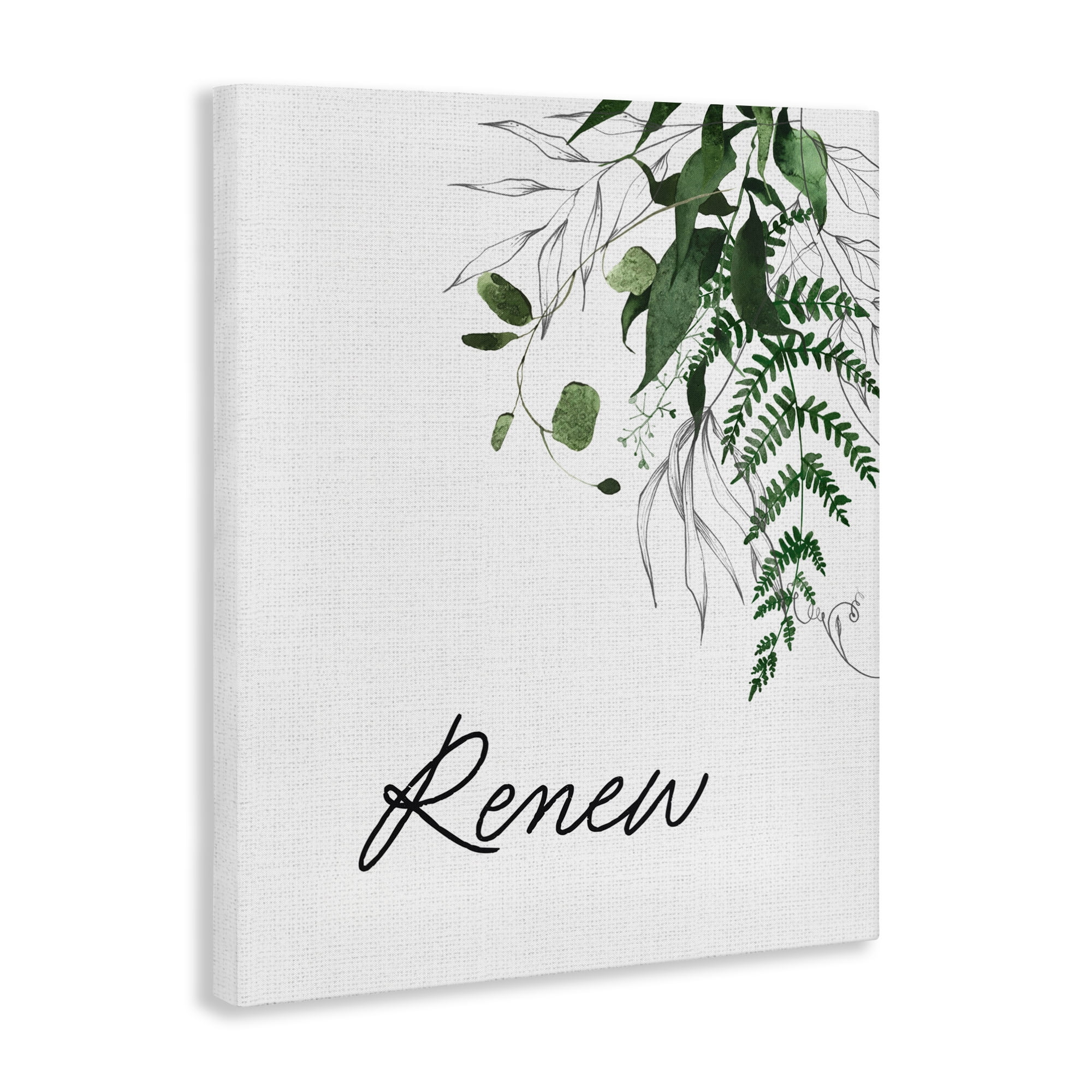 Renew Ferns & Botanicals Canvas Wall Art, design by Lettered and Lined
