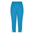 thumbnail image 5 of LWNYDPLSD Girls Casual Shorts Summer Lightweight 3/4 Sports Leggings for Kids Elastic Waist Yoga Trousers Toddler Stretchy Slim Fit Dance Shorts, 5 of 6