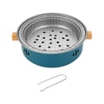 thumbnail image 2 of Barbq Grill Barbacoa Firatura Redonda Firepit Fire Campocing Utensilios Té Fire Fire Fire Firing Firing para picnic al aire libre tetera azul, 2 of 8
