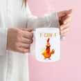thumbnail image 3 of Trendy Funny Angry Chicken Rooster Coffee Mug - 11oz Ceramic Tea Cup, Vibrant Print Novelty Mug for Men Women, Dishwasher & Microwave Safe for Office Home Use & Festive Gift, 3.3*3.8in, White C, 3 of 6