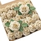 thumbnail image 1 of Flores artificiales Floroom con aspecto real, rosas de espuma dorada, champán, 25 unidades, 1 of 5
