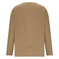 thumbnail image 4 of YMNXA Womens T Shirt Long Sleeve V Neck Solid Color Elegant Fashion Comfortable Basic Top Shirt For Daily Wear,Khaki,Xxxl, 4 of 6