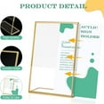 thumbnail image 3 of 12PCS Gold Frame Acrylic Sign Holder, 4X6Inch Vertical, 3 of 6