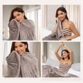 thumbnail image 3 of SUNNY HEAT Heated Electric Blanket Throw, 50''x60'', 4 Heating Levels, 3H Auto-Off, Super Soft Flannel, Linen, 3 of 7