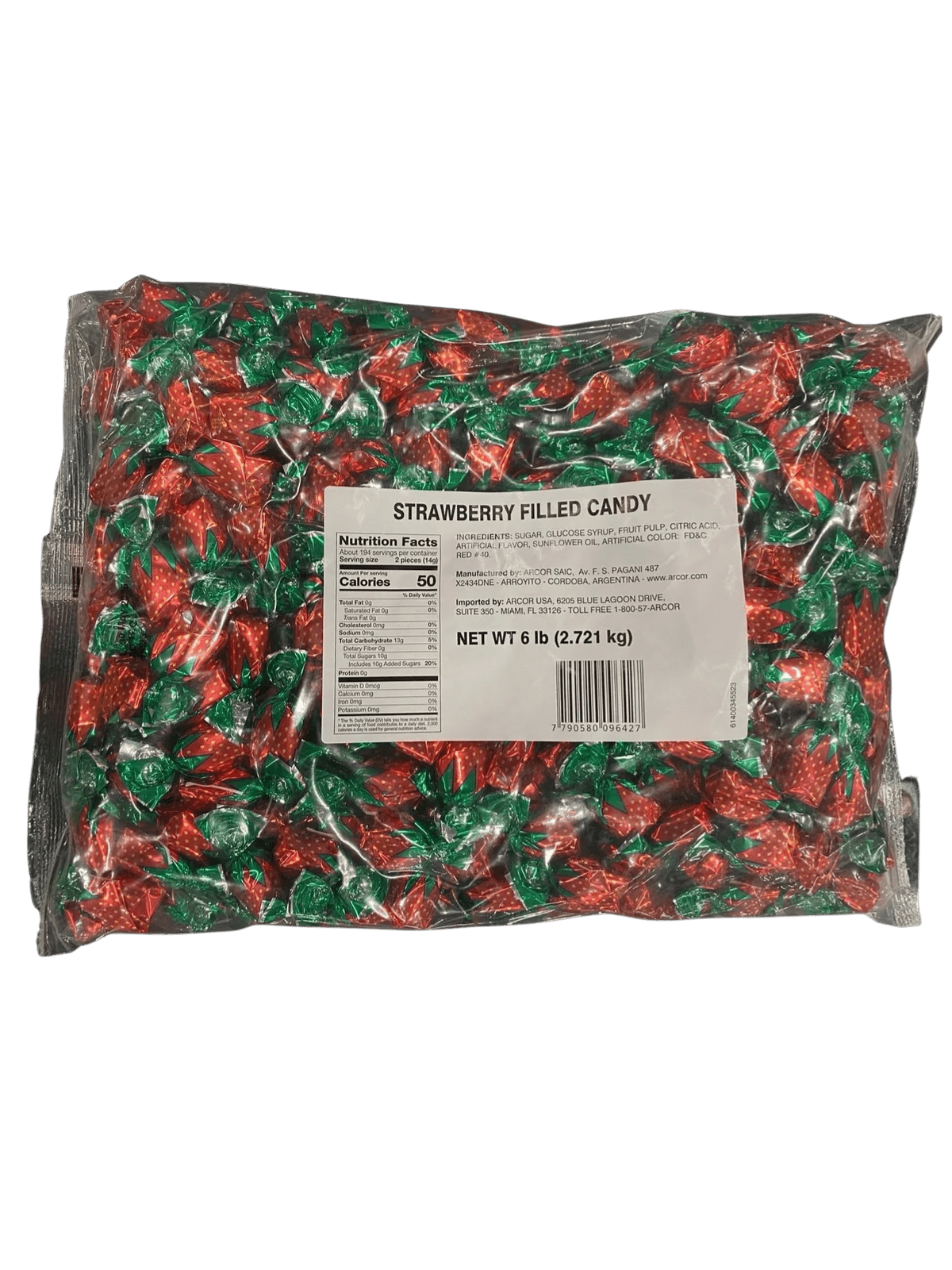 Arcor Strawberry Hard Candy 6lb Bulk Bag