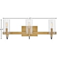 thumbnail image 2 of Ryden 3 - Light Heritage Brass Brass Modern / Transitional - LED Steel Wall Sconce, 2 of 15