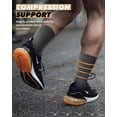 thumbnail image 4 of 3 Pairs Running Compression Socks for Men & Women, Atheltic Crew Socks with Cushion, Arch Support for Hiking, Cycling, 4 of 6