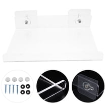 SEWCHICS 1Set Simple Elegant Transparent Wall Mount Shelf for Bathroom Kitchen Storage