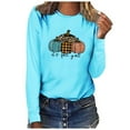 thumbnail image 1 of Staron Chandails à Manches Longues pour Femmes Mode d'Automne It's Fall Yall T-Shirts Chic Décontracté Col Rond Blouse Graphique Citrouille Tunique Basique d'Hiver Hauts Cadeaux pour Femmes à Moins de 25 Dollars, 1 of 3