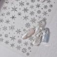 thumbnail image 2 of 2 Sheets Snowflake Nail Art Stickers Laser Christmas Snowflake Nail Stickers Winter Snowflake Shiny Rhinestone 5D Embossed Nail Decals Xmas Nail Art Decoration Supplies for Women, 2 of 8