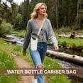 thumbnail image 2 of Unique Bargains Water Bottle Carrier Bag Water Bottle Holder with Adjustable Strap for Hiking Cycling Beige, 2 of 7