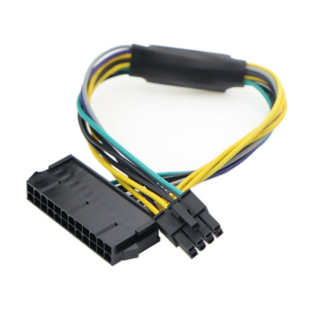24Pin to 8Pin 18AWG ATX Power Supply Adapter Cable For Dell 8 Pin