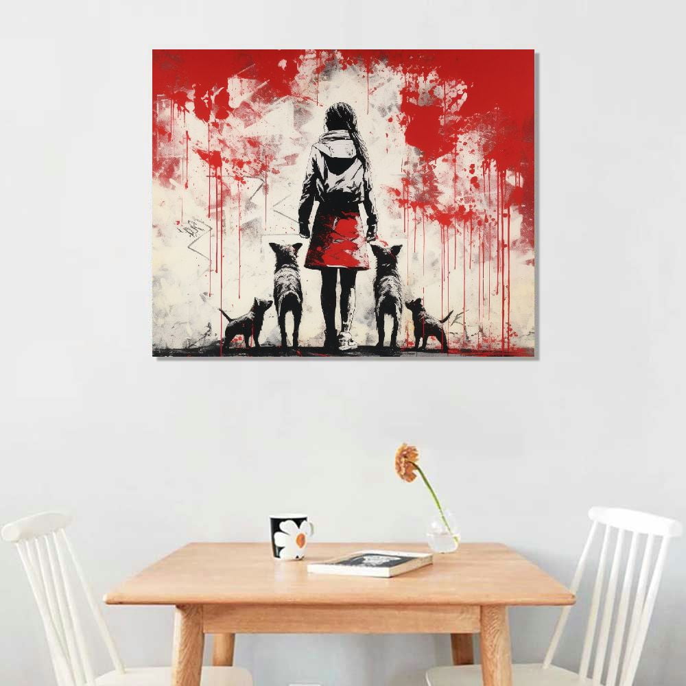 QCPP  Banksy Wall Art Love Is All We Need Graffiti Canvas Wall Art Paintings on the Wall Follow Your Dream Street Graffiti Poster Pictures Prints for Home Decorations