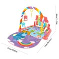 thumbnail image 3 of XIAOLE Kids Play Mat Gym, Music Pedal Piano Crawling Mat, Kick And Play Piano Gym With Music Light, Activity Tummy Time Play Mat With 5 Learning Sensory Toys, Gifts For Kids 0-14 Months, 3 of 5