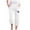 White, variant on 2DXuixsh Pant Suits for Women Summer Fashion Pants for Women Drawstring Elastic High Waist Linen Pant Straight Wide Leg Cropped Trouser White Size Xl