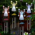 thumbnail image 3 of Luz Solar de campana de viento de Ángel, decoración de jardín al aire libre, luz Solar de Ángel, luz de jardín para patio, 3 of 5