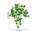thumbnail image 3 of UNLLLL Artificial Green Wall Hanging Plant, 1 Pcs Trident Wire Simulation Green Planting, Plastic Faux Pothos Vines Hanging Plant, for Wall Home Living Room Indoor Outdoor Decor, 3 of 7