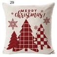 thumbnail image 2 of NIBOLOG Breathable Pillow Case Single-sided Flax Skin-friendly Christmas Cushion Cover for Home, 2 of 8
