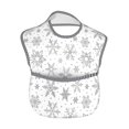 thumbnail image 2 of Hirioo Snowflake Minimalist for Baby Waterproof Pocket Bib Adjustable Closed for Babies Toddlers with Large Pocket 6-24Months, 2 of 8
