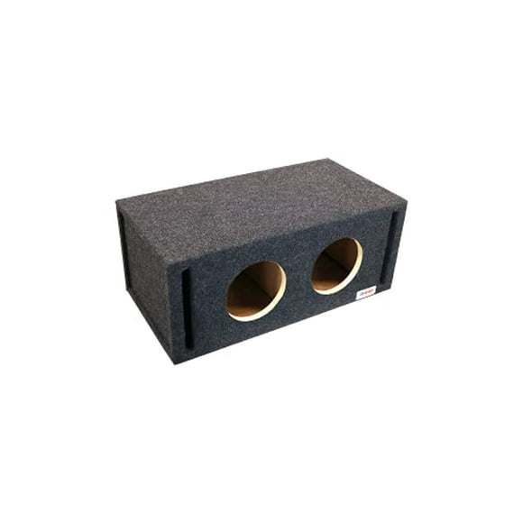Atrend 8DQV Boîtier de Caisson de Basses/haut-Parleur à Double Évent de 8 Po Fabriqué aux É.-U., Gris