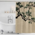 thumbnail image 3 of Teal Pine Tree Shower Curtain, Waterproof Shower Curtains for Bathroom, Farmhouse Botanical Country Rustic Washable Fabric Bathtub Curtain Set Bath Decor with 12 Hooks Long 72"x84", 3 of 8