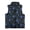 Blue Sea Turtle Floral, variant on Blue Sea Turtle Floral Kids Full Zip up Vest with Lightweight Polyester, Warm Sleeveless Stand Collar Outerwear for Winter and Fall