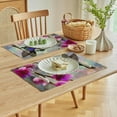 thumbnail image 5 of Autua 4Pcs Hummingbird Flowered Branch Linen Table Placemats 18x12in, 5 of 8