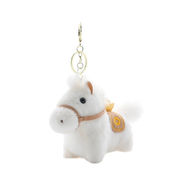 Gaiwos Kawaii Horse Plush Keychain 4 inches, 2026 New Year Mascot Horse Keychain with Gold Ingot, for Women Handbag Purse Charm