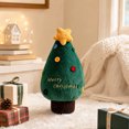 thumbnail image 4 of Green Christmas Tree Plush Throw Pillow, Soft Xmas Tree Shaped Decorative Cushion with Yellow Star and Colorful Buttons, Embroidered Merry Christmas Accent Pillow for Sofa Bedroom Holiday Decor, 4 of 7