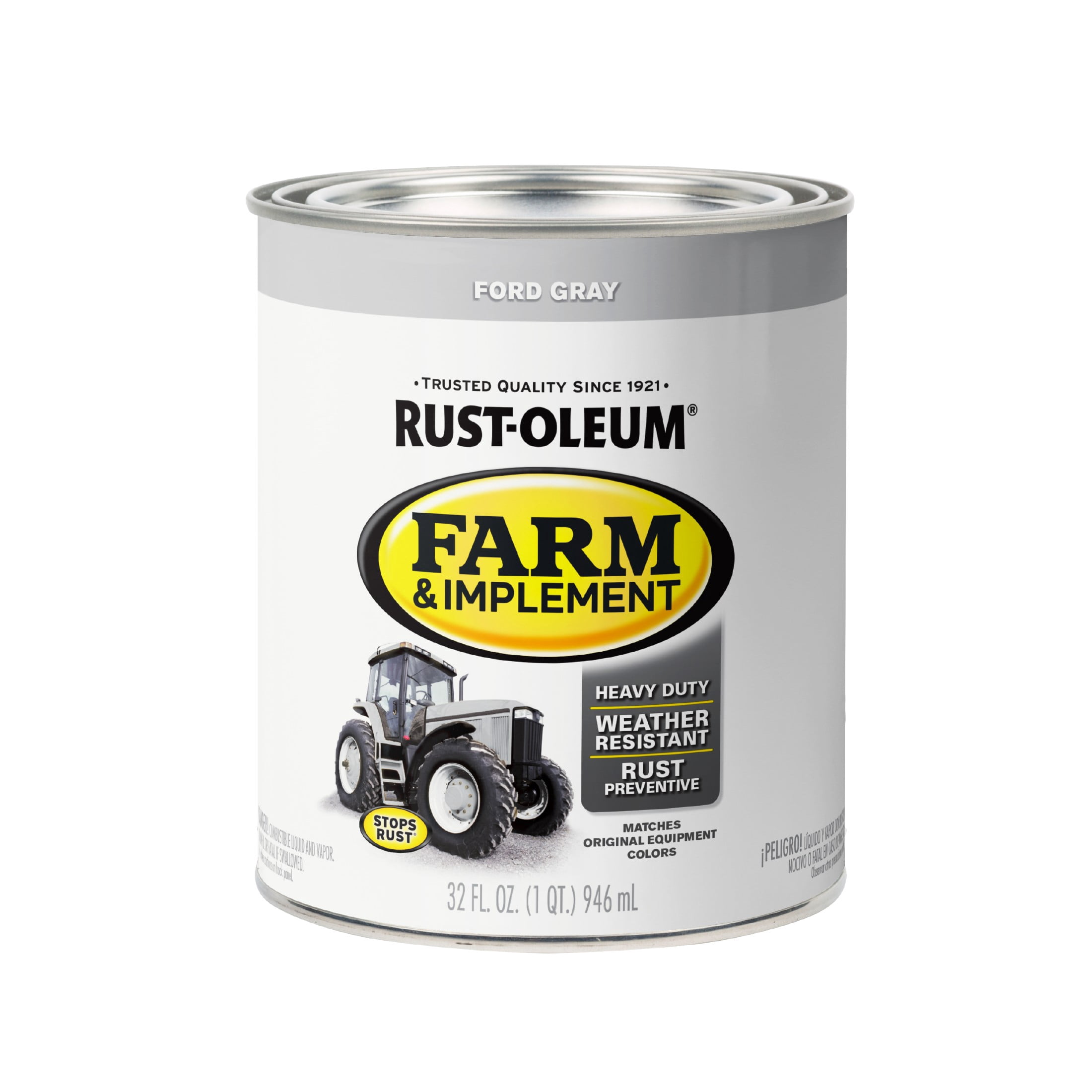 2 Pack, Ford Gray , Rust-Oleum Specialty Gloss Farm and Implement Paint-280154, 1 qt