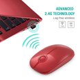 thumbnail image 2 of VIVEFOX 2.4G Thin Silent Mouse, Portable Computer Wireless Mouse(Red), 2 of 6