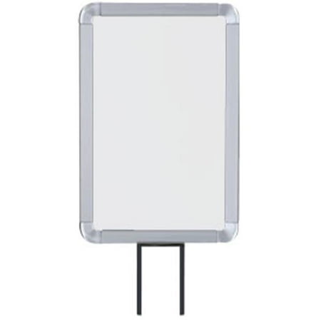 Lavi Industries 50-1130F12V-SA Vertical Fixed Mount Sign Frame, 7 x 11 In. Satin Aluminum