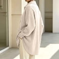 thumbnail image 6 of QIYAGBSA Soft Cardigan Sweaters for Women Ribbed Knit Button Down Lapel Collar Loose Mid Length Long Sleeve with Pockets Fall Winter Layer, 6 of 7
