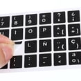 Uxcell Spanish Keyboard Stickers Universal Keyboard Cover Smooth, Black ...