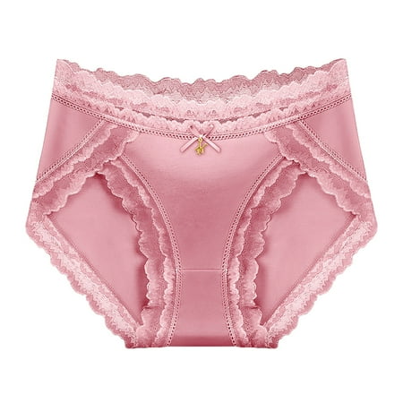 

ZMHEGW Womens Underwear Mid Waist Lace And Raise The Buttocks Pure Brief Womens Panties