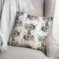 thumbnail image 3 of Creative Products Grayscale Florals 18 x 18 Spun Poly Pillow, 3 of 3
