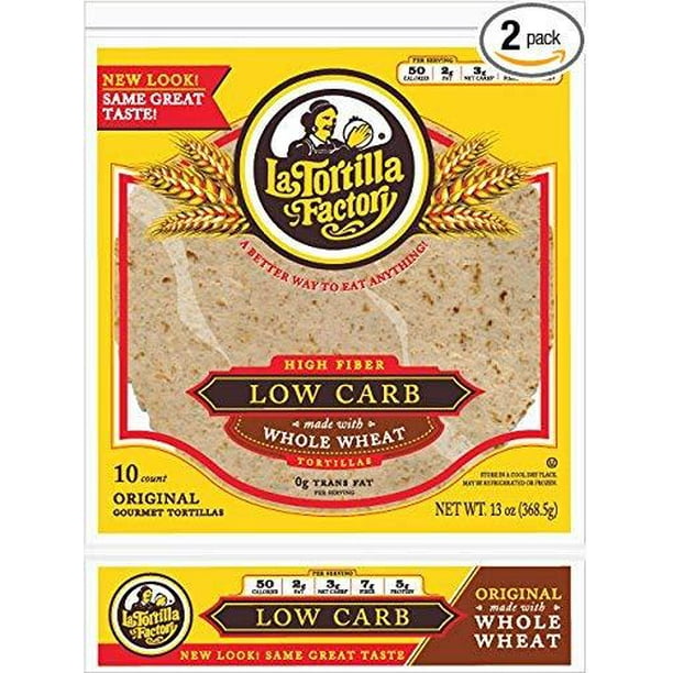 7" La Tortilla Factory Whole Wheat Low Carb Tortillas (Regular Size