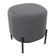 thumbnail image 5 of Lumisource Daniella Foot Stool With Black Metal Finish OT-DNLAFS BKGY, 5 of 7