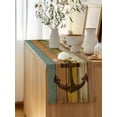thumbnail image 5 of Table Runner 72 Inches Long for Kitchen Dining, Nautical Anchor Dresser Scarf Farmhouse, Dining Table Decorations for Wedding/Parties, Farmhouse Vintage Old Wooden Grain 13 x 72 In, 5 of 8