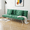 Green, variant on BSHTI 73" Velvet Futon Sofa Bed with 5-Position Adjustable Split-Back – Convertible Sleeper Couch with Tufted Upholstery, Metal Legs, 2 Toss Pillows Included, for Living Room, Office, Guest Room,Pink