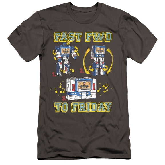 Transformers Forward Friday HBO S/S Adult 30/1 T-Shirt Charcoal