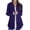 Blue, variant on Oversized Long Sleeve Button Front Shirt Women Loose Fit Flowy Blouse with Side Slits for Layering and Street Style L Size Wine
