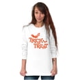 thumbnail image 3 of Happy Halloween Trick or Treat Bats Long Sleeve TShirt Men Women Brisco Brands S, 3 of 6