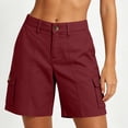 thumbnail image 4 of RQYYD Women's High Waist Cargo Shorts Button Closure Casual Summer Quick Dry Outdoor Trousers with Pockets, 4 of 7