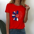 thumbnail image 2 of frariair Independence Day Womens Fashion Workout T Shirts Athletic Plus Size Tops Summer Trendy Clothes Short Sleeve Spring Tee Red, 2 of 9