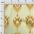 thumbnail image 2 of oneOone Cotton Poplin Gamboge Yellow Fabric Asian Ikat Fabric For Sewing Printed Craft Fabric By The Yard 42 Inch Wide, 2 of 4